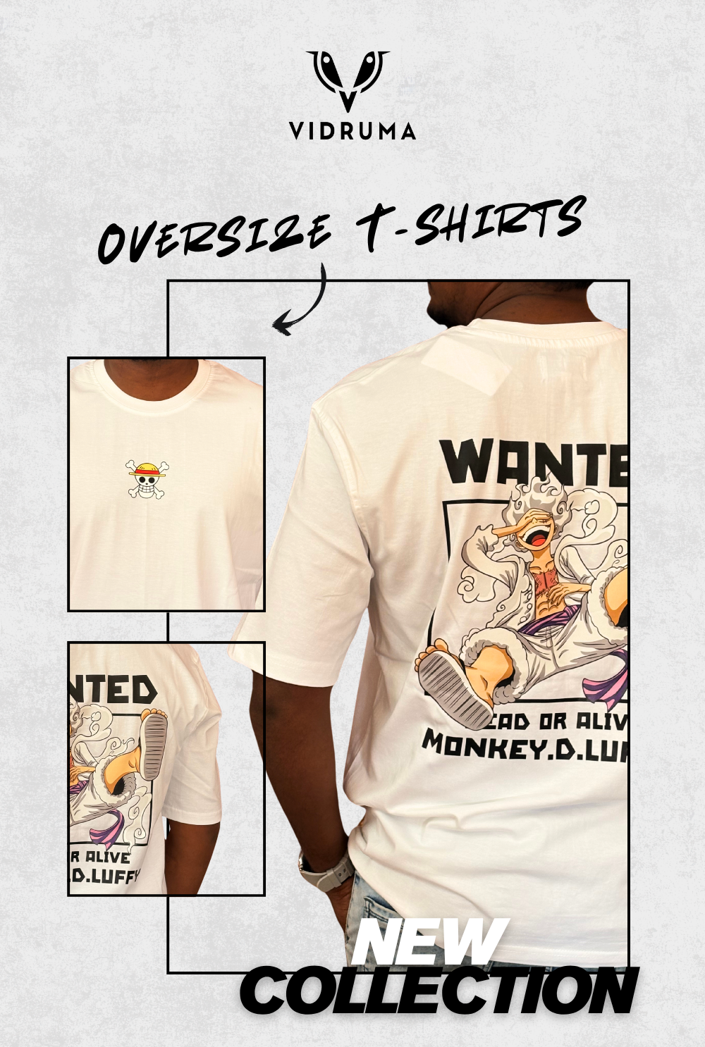 One Piece Luffy Oversized T-Shirt – 220 GSM